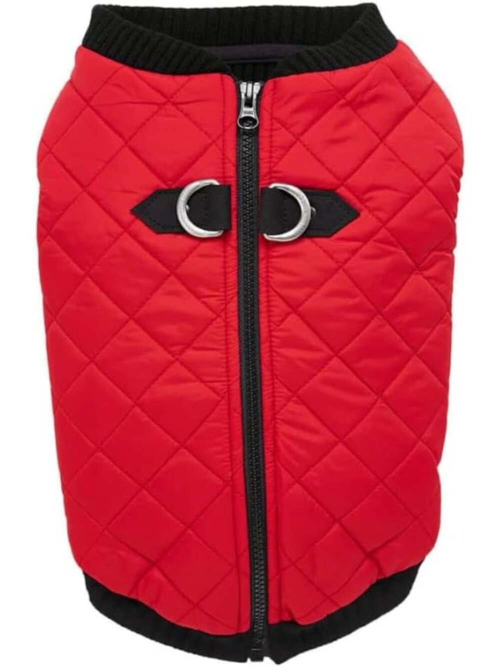 Stylish Red Medium Dog Jacket Vest - Warm Fashionable Pet Apparel for Winter